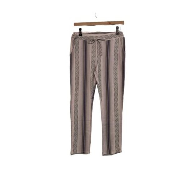 Easel Womens Stripe Pants Size S NEW Look of Linen Comfort of Cotton Easy Summer - Picture 1 of 9